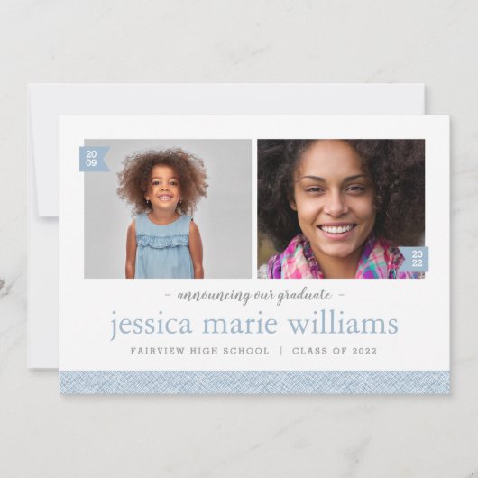 そして今2写真卒業パーティー招待状 招待状 (正面)