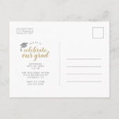 そして今2写真卒業パーティー招待状 案内ポストカード (裏面)