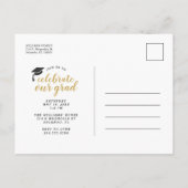 そして今2写真卒業パーティー招待状 案内ポストカード (裏面)