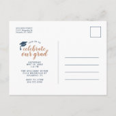 そして今2写真卒業パーティー招待状 案内ポストカード (裏面)