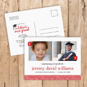 そして今2写真卒業パーティー招待状 案内ポストカード