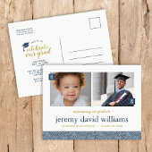 そして今2写真卒業パーティー招待状 案内ポストカード