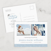 そして今2写真卒業パーティー招待状 案内ポストカード