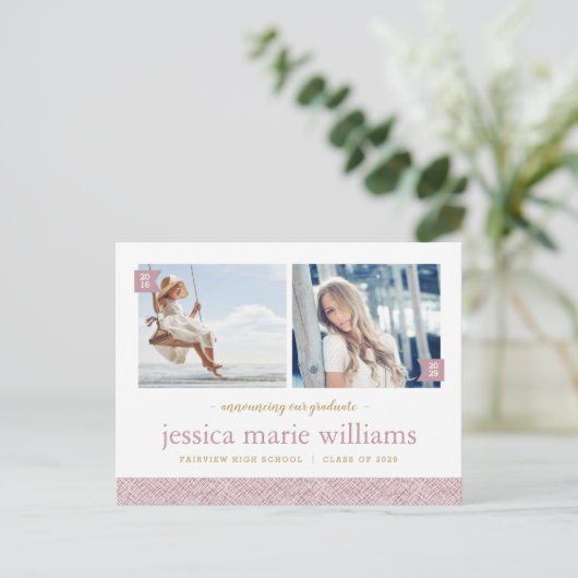 そして今2写真卒業パーティー招待状 案内ポストカード (スタンド正面)