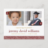 そして今2写真卒業パーティー招待状 案内ポストカード (正面)