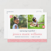 そして今2写真卒業パーティー招待状 案内ポストカード (正面/裏面)