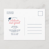 そして今2写真卒業パーティー招待状 案内ポストカード (裏面)