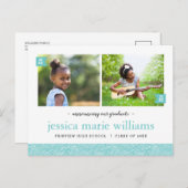 そして今2写真卒業パーティー招待状 案内ポストカード (正面/裏面)