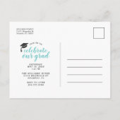 そして今2写真卒業パーティー招待状 案内ポストカード (裏面)