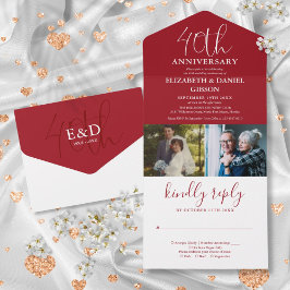 そして今2写真40結婚周年 オールインワン招待状