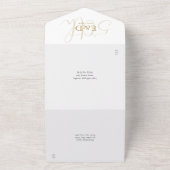 そして今2写真50周年記念結婚金ゴールド オールインワン招待状 (外側)