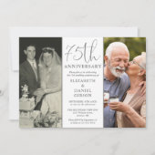 そして今2写真75周年結婚を迎える 招待状 (正面)