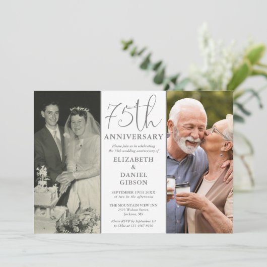 そして今2写真75周年結婚を迎える 招待状 (スタンド正面)