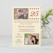 そして今25周年記結婚念招待状 招待状 (スタンド正面)