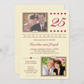 そして今25周年記結婚念招待状 招待状 (正面/裏面)