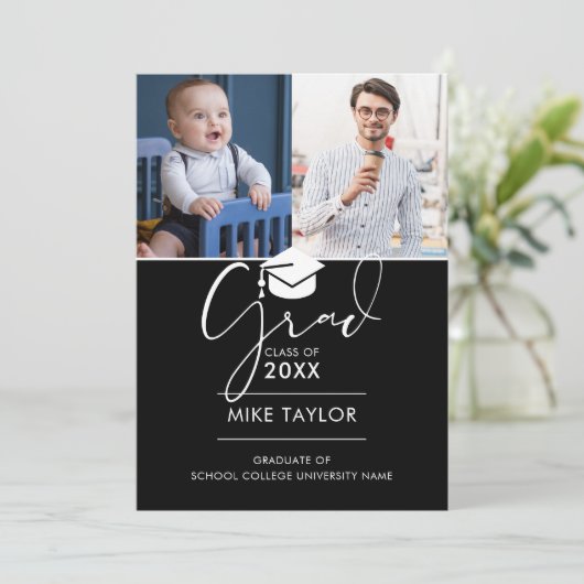 そして今3枚の写真卒業発表 招待状 (スタンド正面)