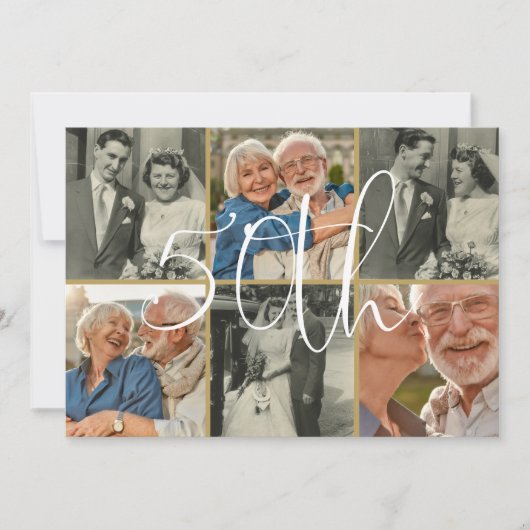 そして今6写真50結婚周年 招待状 (正面)