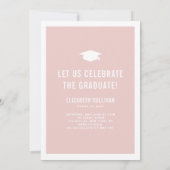 そして今 バラ色の写真コラージュ 卒業 招待状 (裏面)