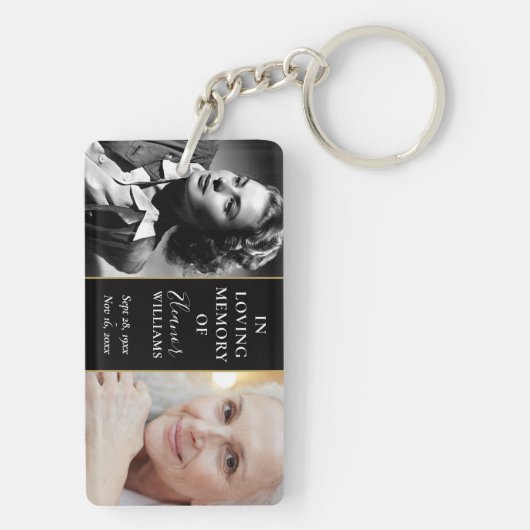 そして今、愛する記憶の中で2つの記念写真 キーホルダー (裏面)