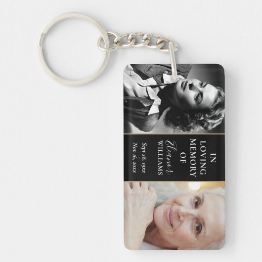 そして今、愛する記憶の中で2つの記念写真 キーホルダー (正面)