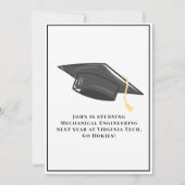 そして今、2つの写真の卒業発表 招待状 (裏面)