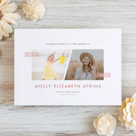 そして今、2つの写真卒業 案内状