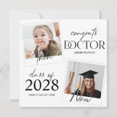 そして今 | 2枚の写真で見る卒業証書 招待状 (正面)