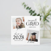 そして今 | 2枚の写真 卒業のお知らせ 招待状 (スタンド正面)