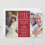 そして今 2 フォト 40周年 結婚記念日 招待状 (正面)
