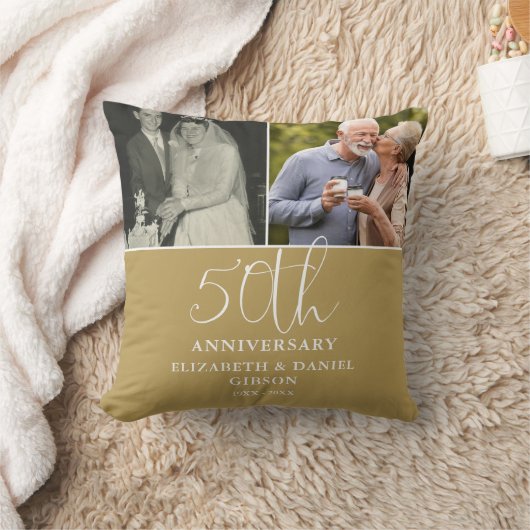 そして今 2 フォト 50周年 結婚記念日 クッション (ブランケット)