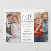 そして今 2 写真 15周年 結婚記念日 招待状 (正面)