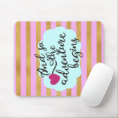 そして冒険が始まる引用文マウスパッド マウスパッド (マウス)