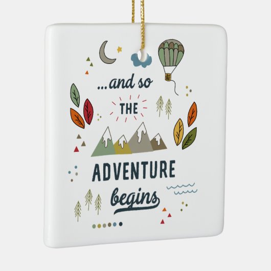 そして冒険が始まる旅行ベビーホーム階 セラミックオーナメント (右)