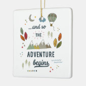 そして冒険が始まる旅行ベビーホーム階 セラミックオーナメント (左)