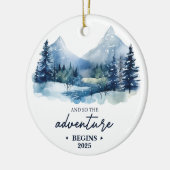 そして冒険が始まる – カスタム年 セラミックオーナメント (左)