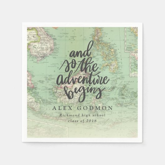 そして冒険が始まる スタンダードカクテルナプキン (正面)