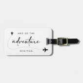 そして冒険が始まる モノクロ ラゲッジタグ (正面横)