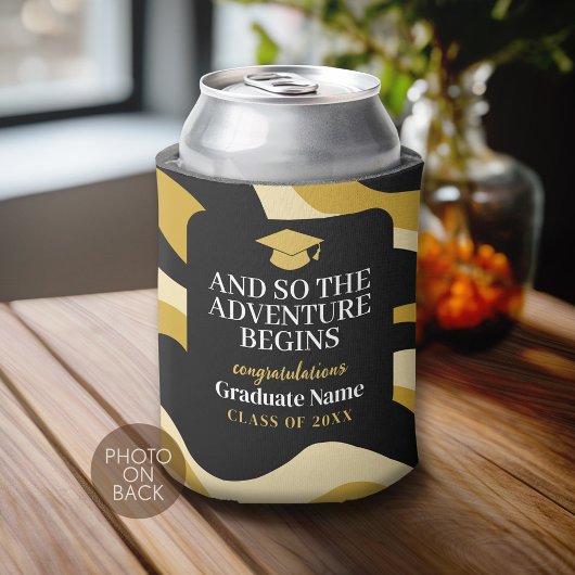 そして冒険が始まる – 卒業モダン写真 缶クーラー