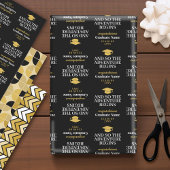 そして冒険が始まる – 卒業モダン ラッピングペーパーシート