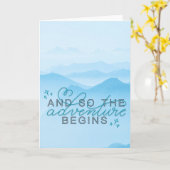 「そして冒険が始まる」感動的引用文 カード (黄色い花)