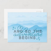 「そして冒険が始まる」感動的引用文 ポストカード (正面/裏面)