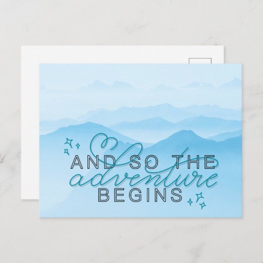 「そして冒険が始まる」感動的引用文 ポストカード (正面/裏面)