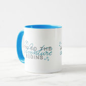 「そして冒険が始まる」感動的引用文 マグカップ (正面左)