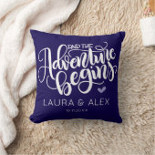 そして冒険が始まる - 日付とカラーをカスタマイズ クッション (ブランケット)