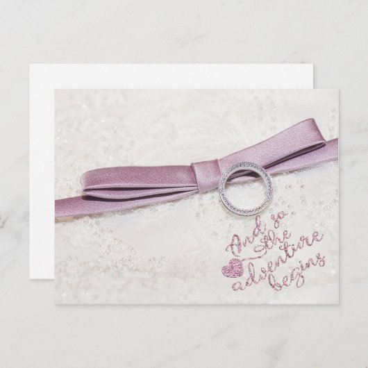 そして冒険が始まる - 結婚式のご案内 案内ポストカード (正面/裏面)