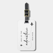 そして冒険が始まる 黒と白 ラゲッジタグ (正面縦)