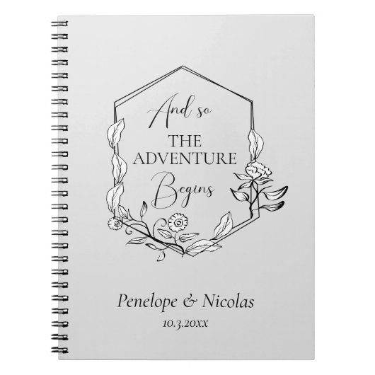 そして冒険の計画結婚が始まる ノートブック (正面)
