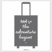 そして冒険はおもしろいスーツケースを始める シール (シート)