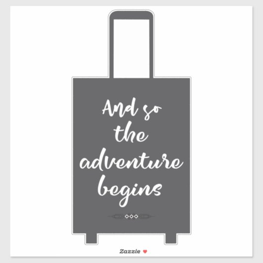 そして冒険はおもしろいスーツケースを始める シール (シート)