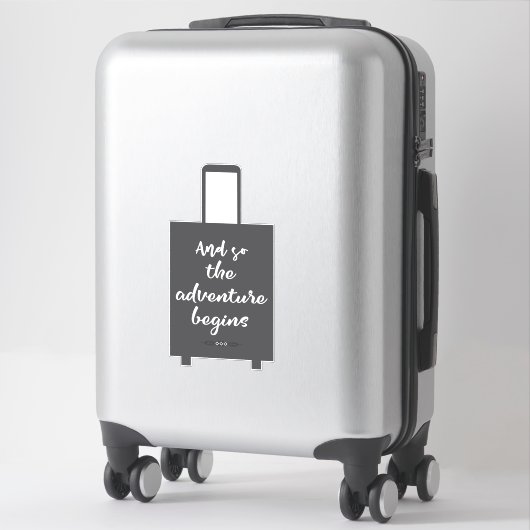 そして冒険はおもしろいスーツケースを始める シール (スーツケース)